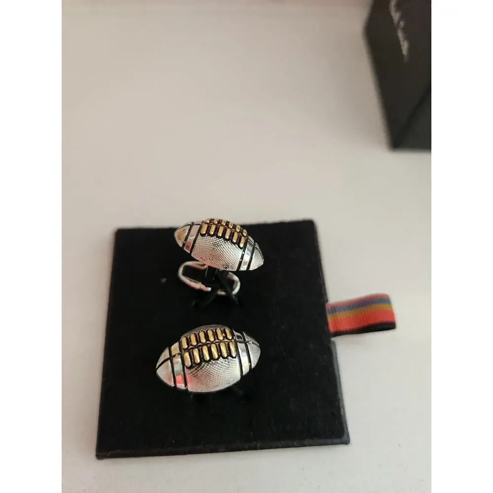 NIB Paul Smith Metal CUFFLINKS Football